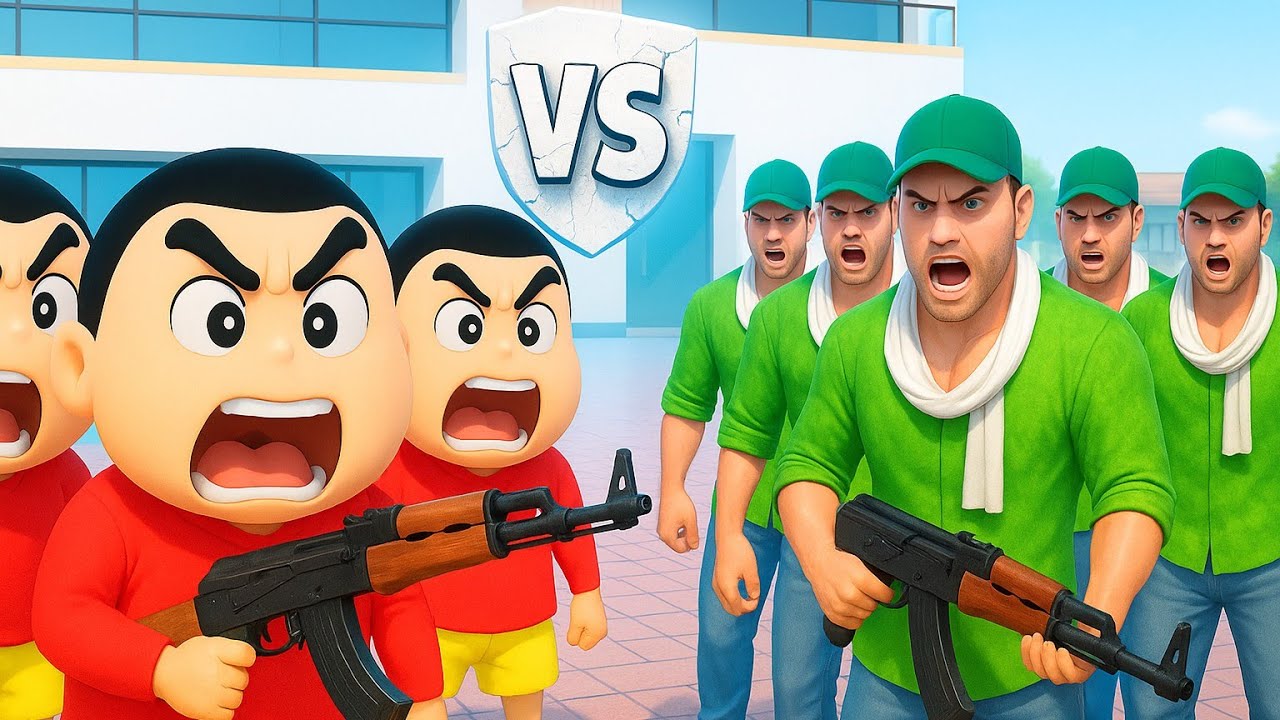 Franklin Gang Vs Shinchan Gang Fight 💥😱 Indian Theft Auto Simulator 💥😱 Ramikon Gaming 