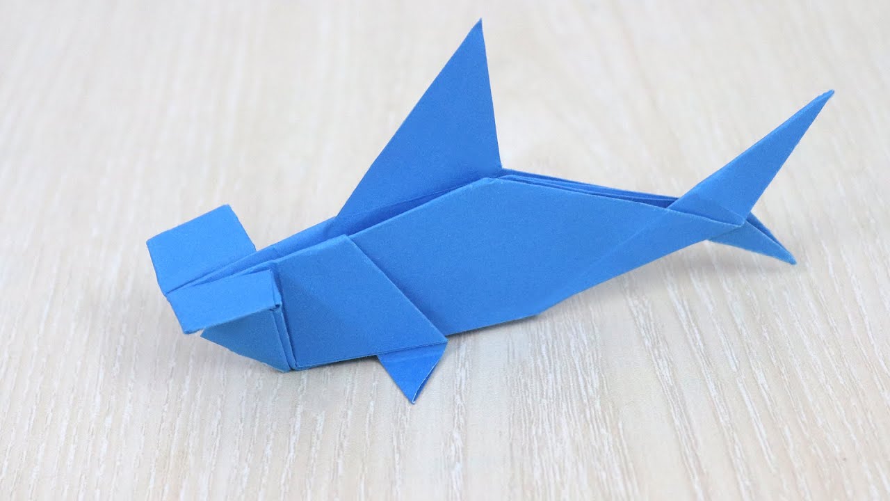 How to Make Origami Hammerhead SHARK - Paper Shark Tutorial