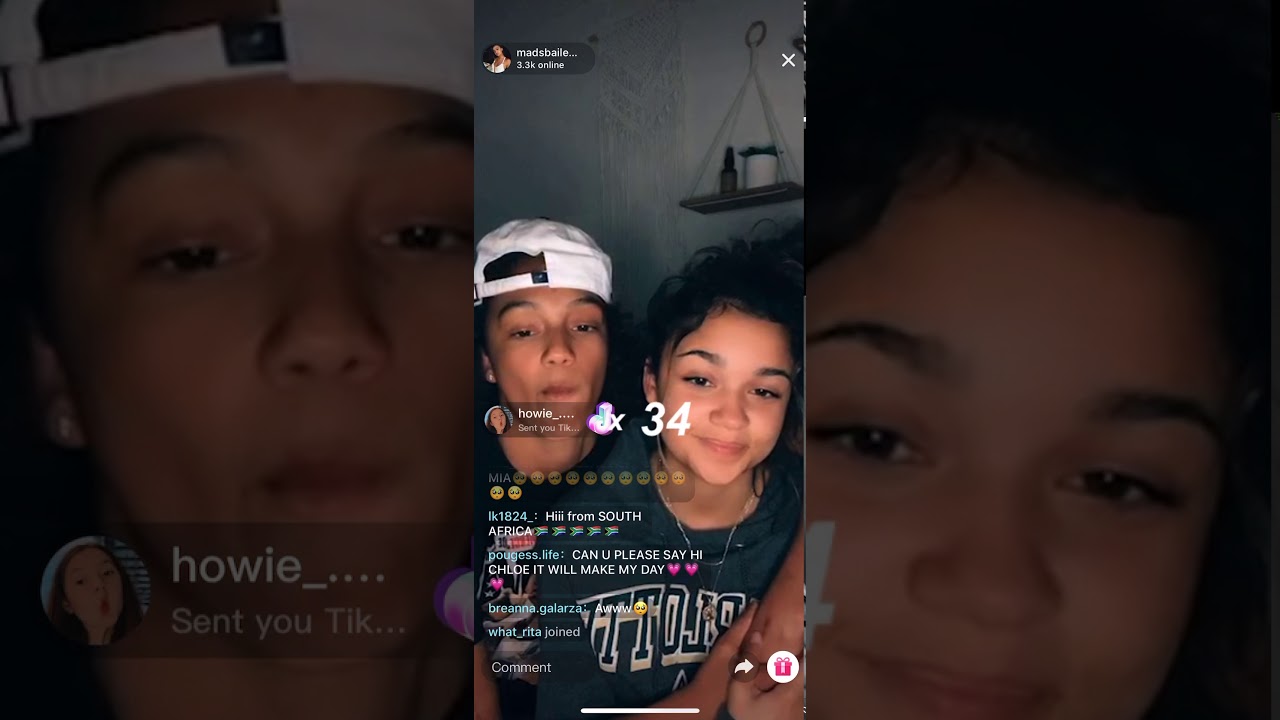 Madison Bailey goes live with her girlfriend on Tiktok live