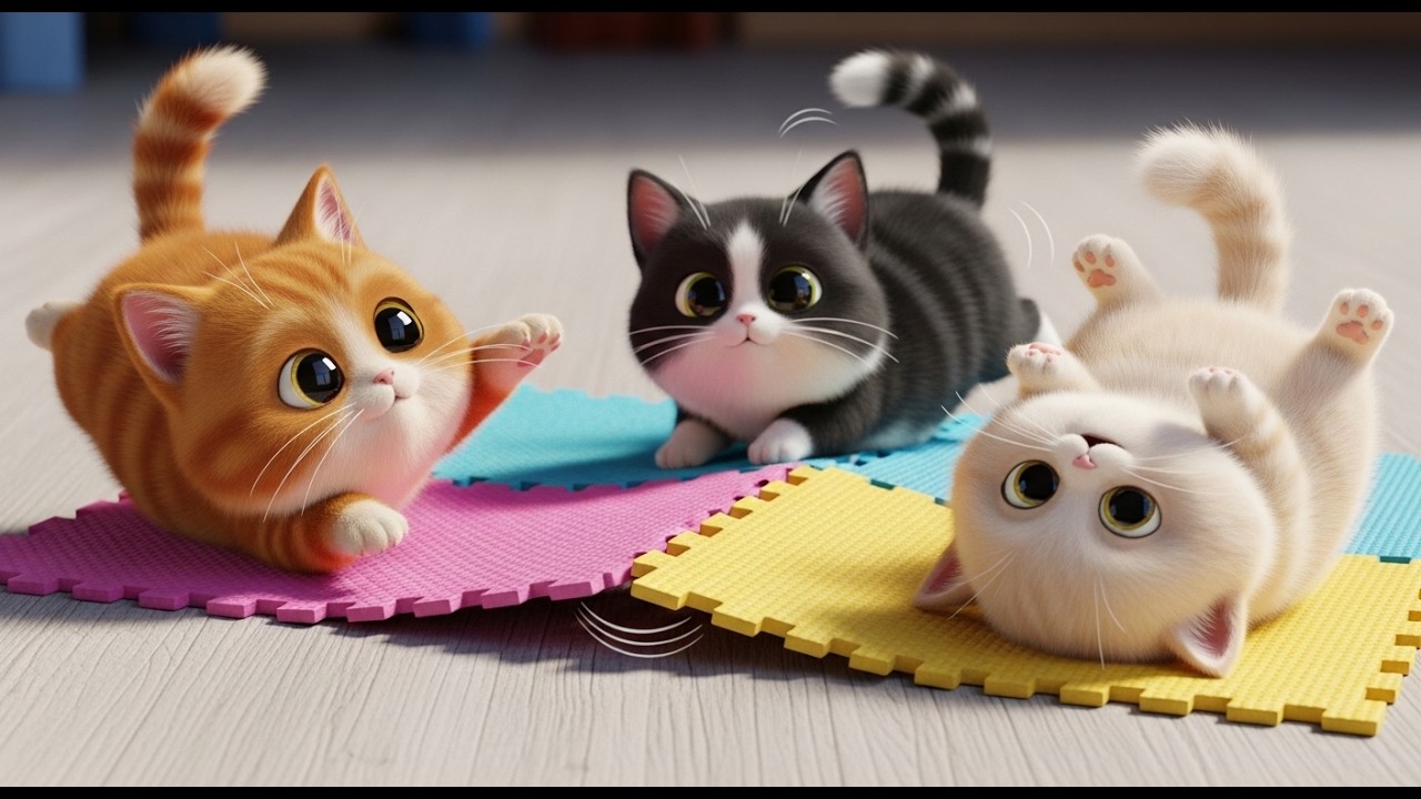 🧩 Snappy Mats, Happy Cats | Playful Kitten Song for Toddlers