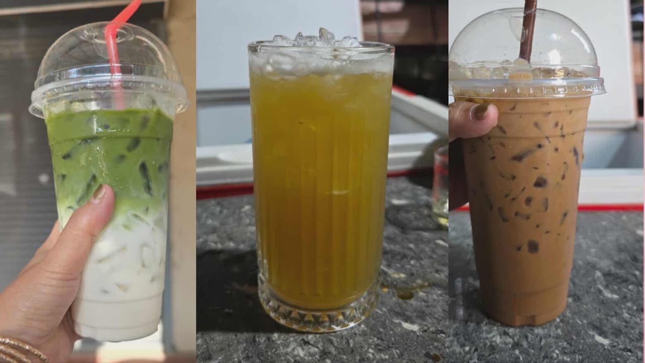 Cafe Vlog/ Passion tea , Coffee , Matcha Latte /Coffee shop