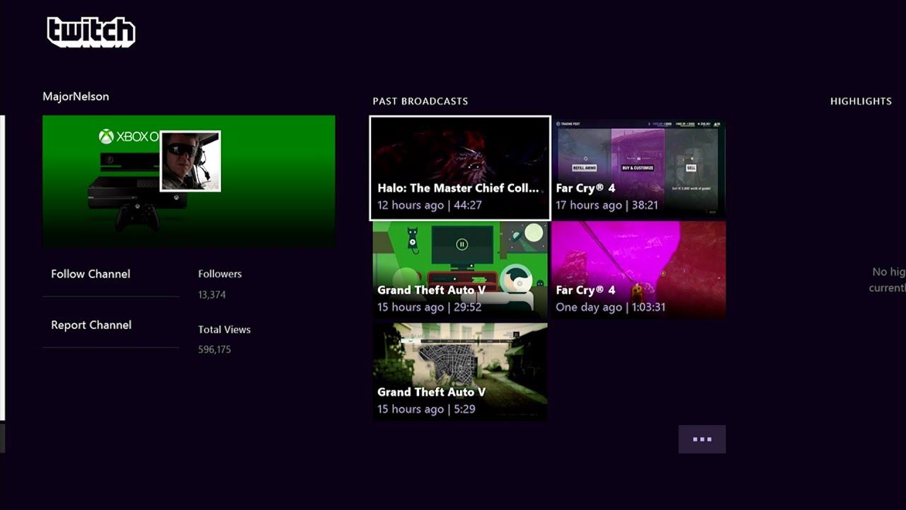 Twitch Update for Xbox One