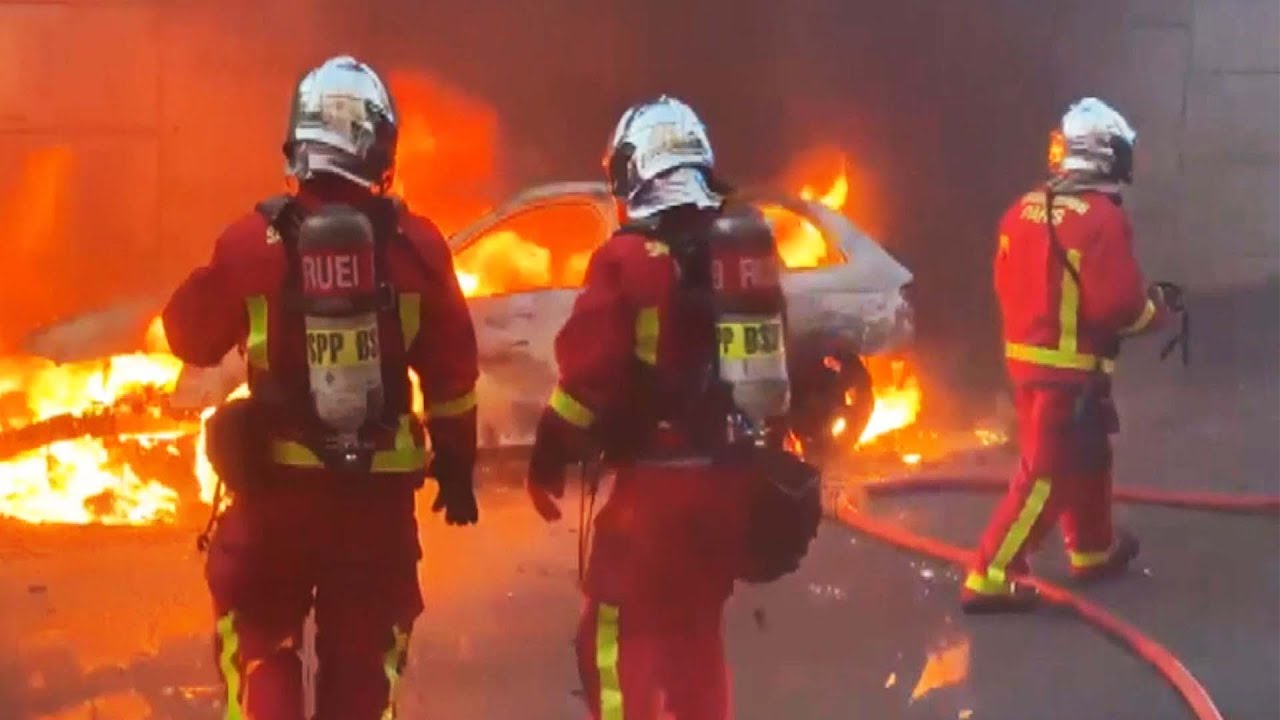 40 Cars Burned During Violent Protests