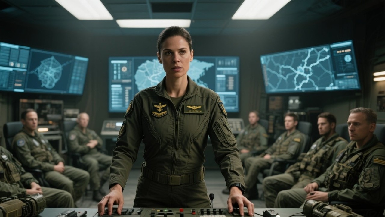 “DO WE HAVE ANY WAR PILOTS IN THE ROOM?”asked the SEAL captain — she gently lifted herself to stand