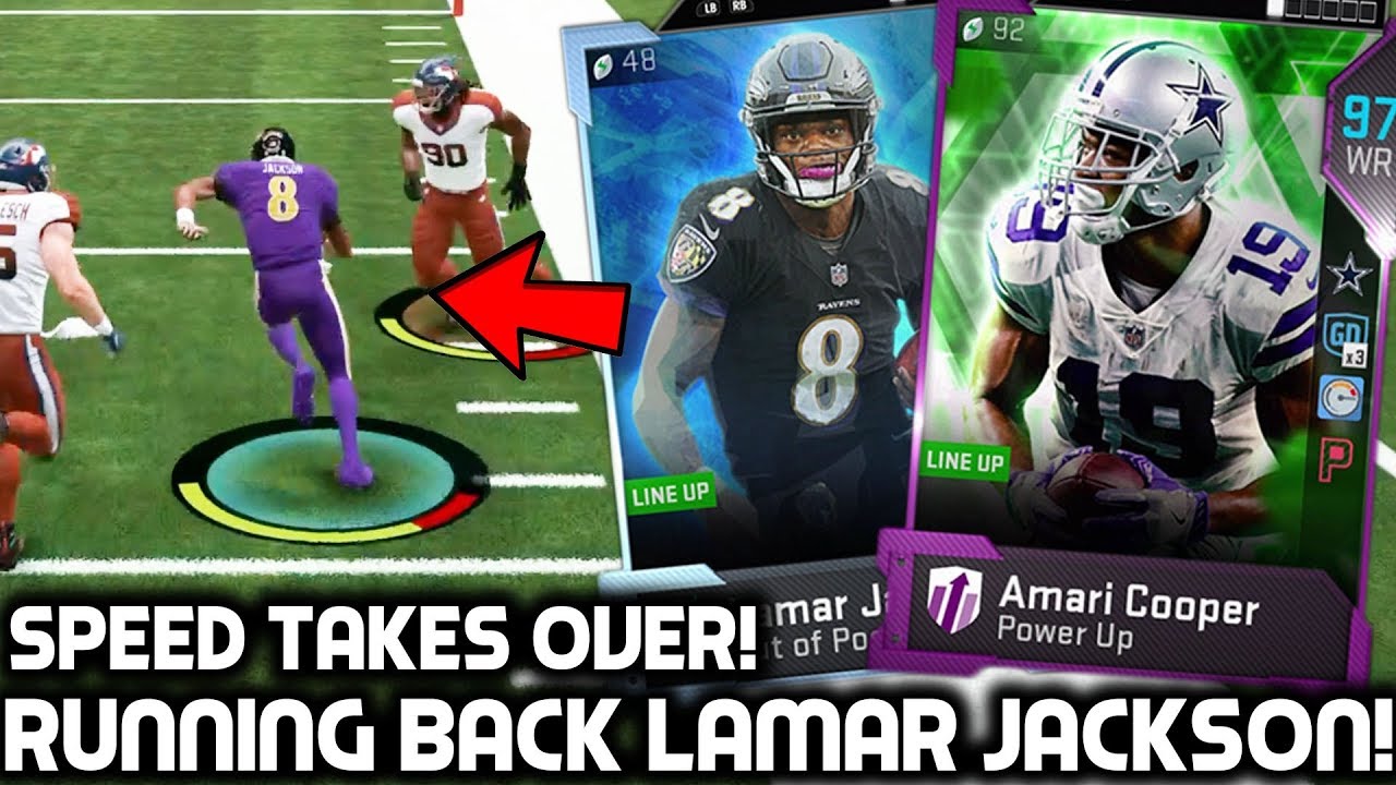 LAMAR JACKSON PLAYS RUNNING BACK! 97 AMARI COOPER! Madden 19 Ultimate Team