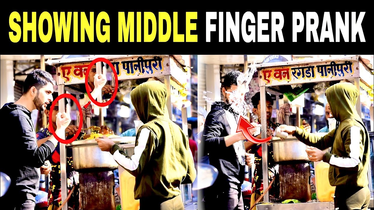 Showing Middle Finger Prank | Prank in India | Prakash Peswani Prank |