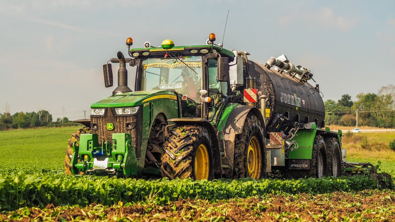 John Deere 8370R & Black Joskin Volumetra 20000T with Joskin Terradisc | Digestate Application