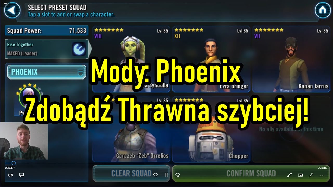 SWGOH PL | Mody: Phoenix | Z takimi modami zdobędziesz Thrawna na 7*!