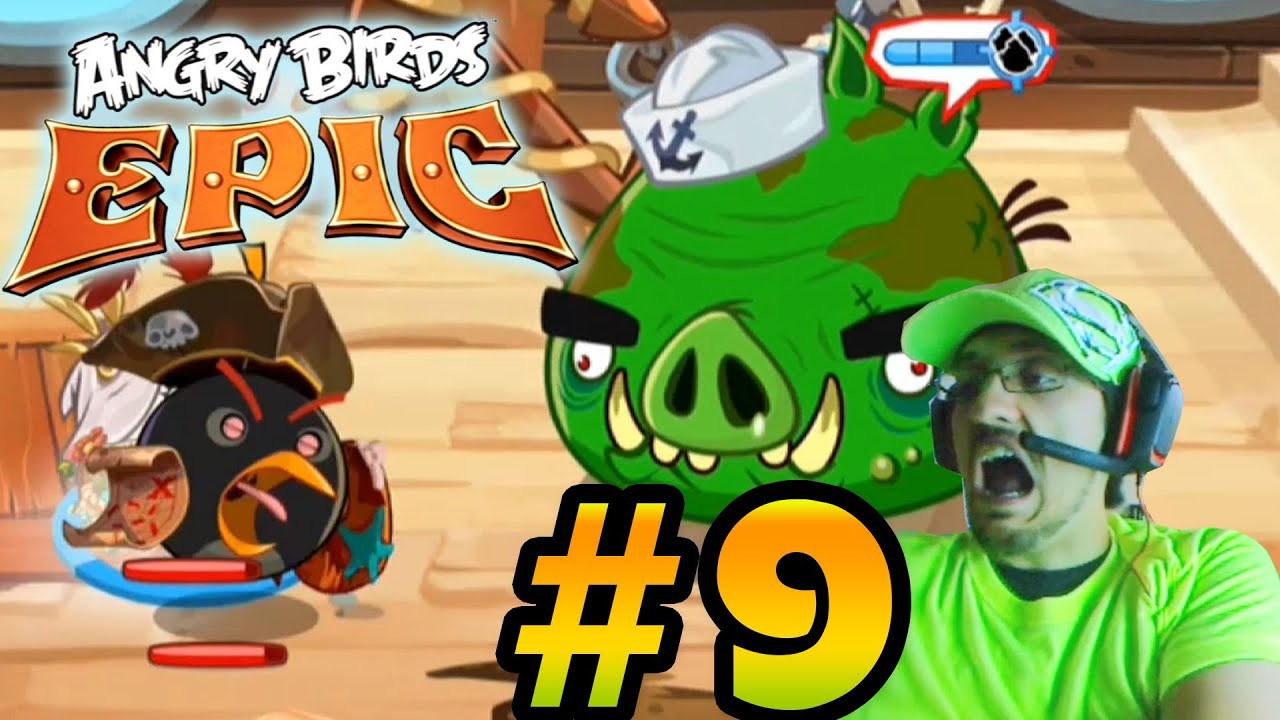 Lets Play Angry Birds EPIC Part 9: Death to Smudgee! (iOS Face Cam Commentary)