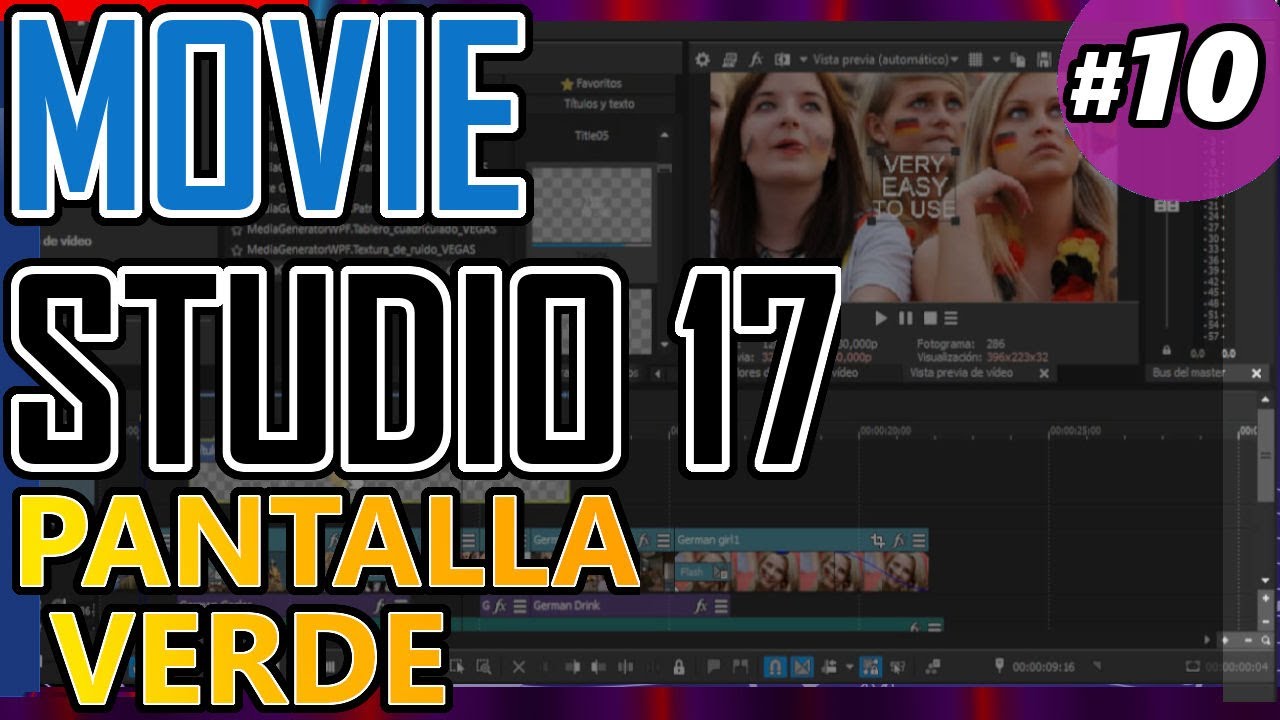 Vegas MOVIE STUDIO 17: PANTALLA VERDE, Green Screen, Clave Cromática. Tutorial 10 español platinum