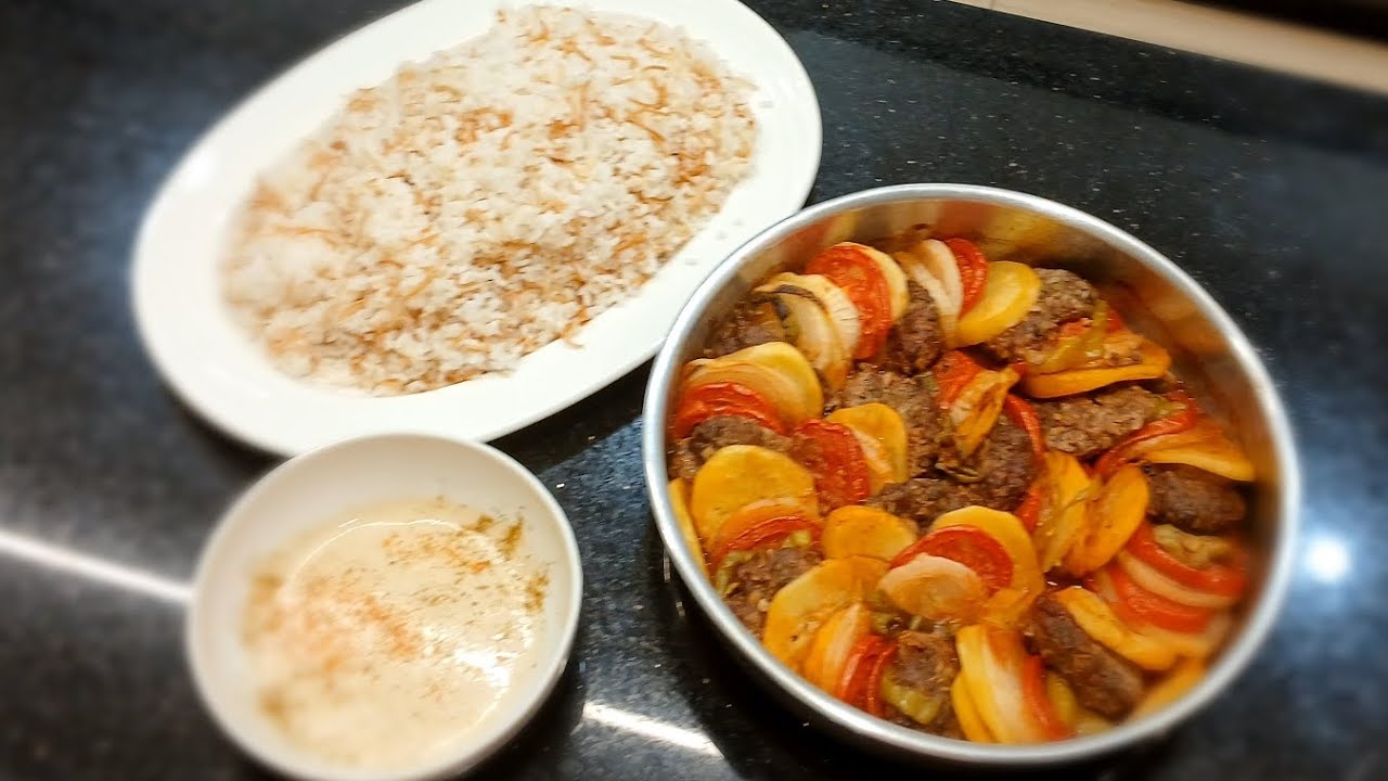طريقه عمل صنيه كفته بالخضار 🥔🧅🍎🫑