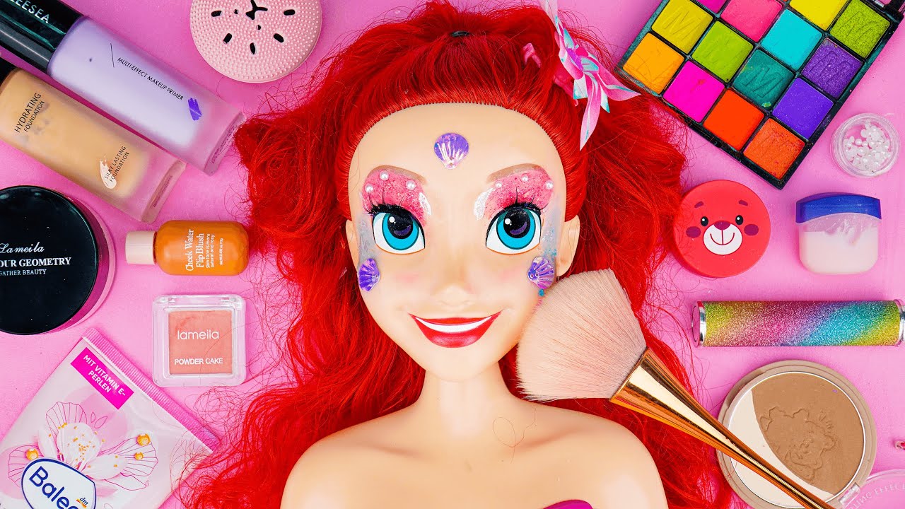 ASMR Cosmic Glam Makeup Application on Disney Princess 🎀 (No Talking)