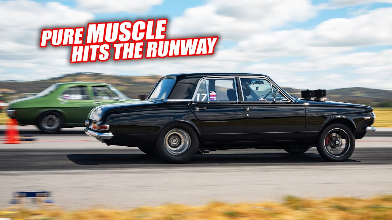 The V8 Muscle Cars of Runway Thrash 2023 - Cootamundra Airport