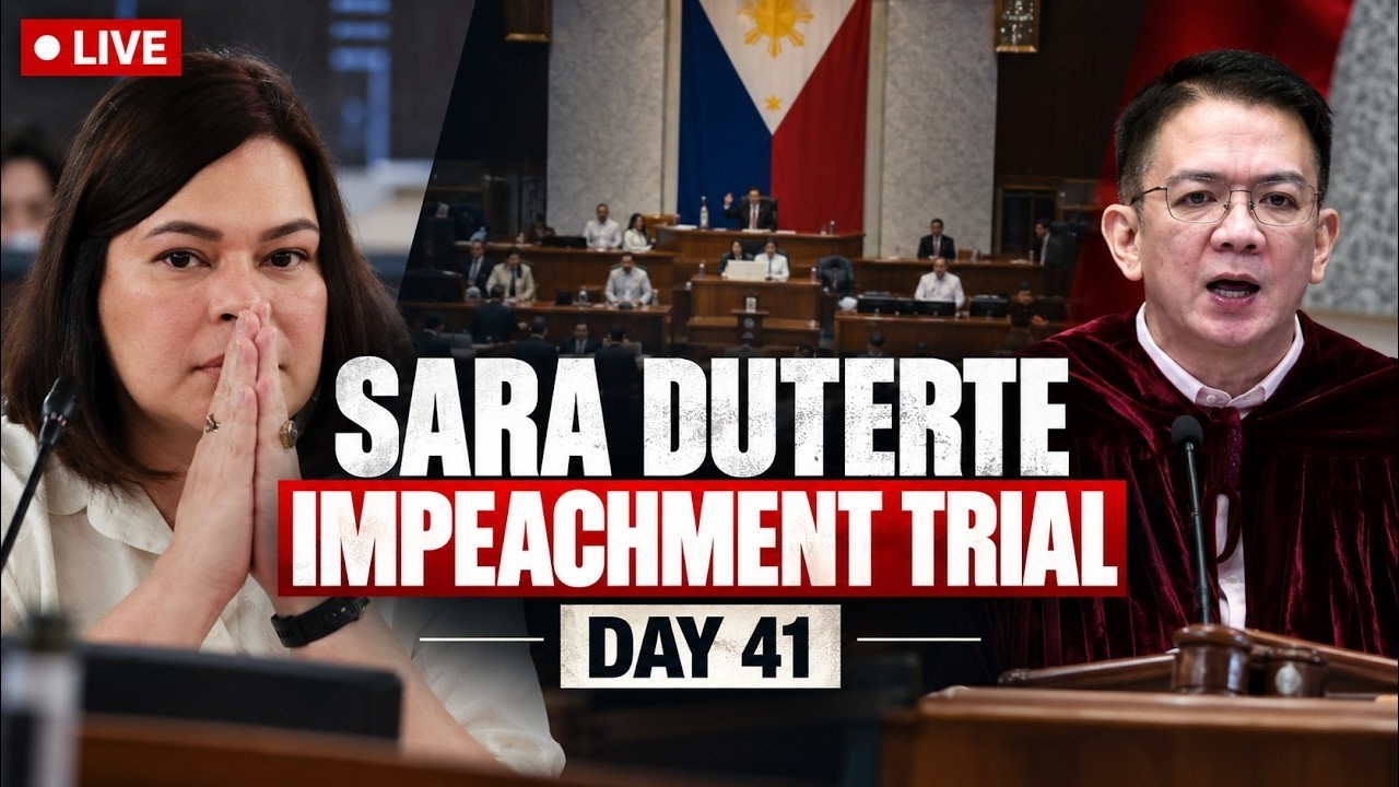 Sara Duterte Trial Day 41 LIVE | Sara Duterte Impeachment Trial LIVE | Philippines Senate LIVE