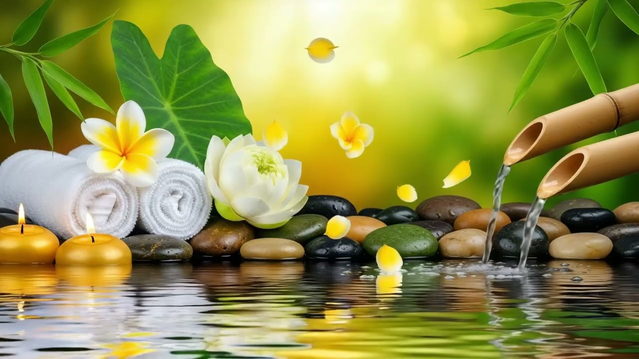 Gentle Bamboo & Flowing Water ASMR | Peaceful Nature Sounds for Anxiety Relief