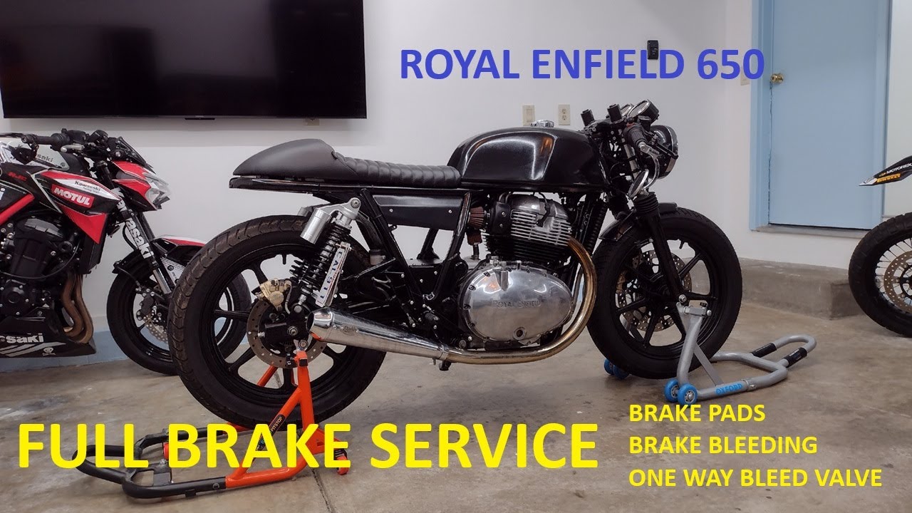 Royal Enfield 650 Change Brake Pads and Bleed Brakes