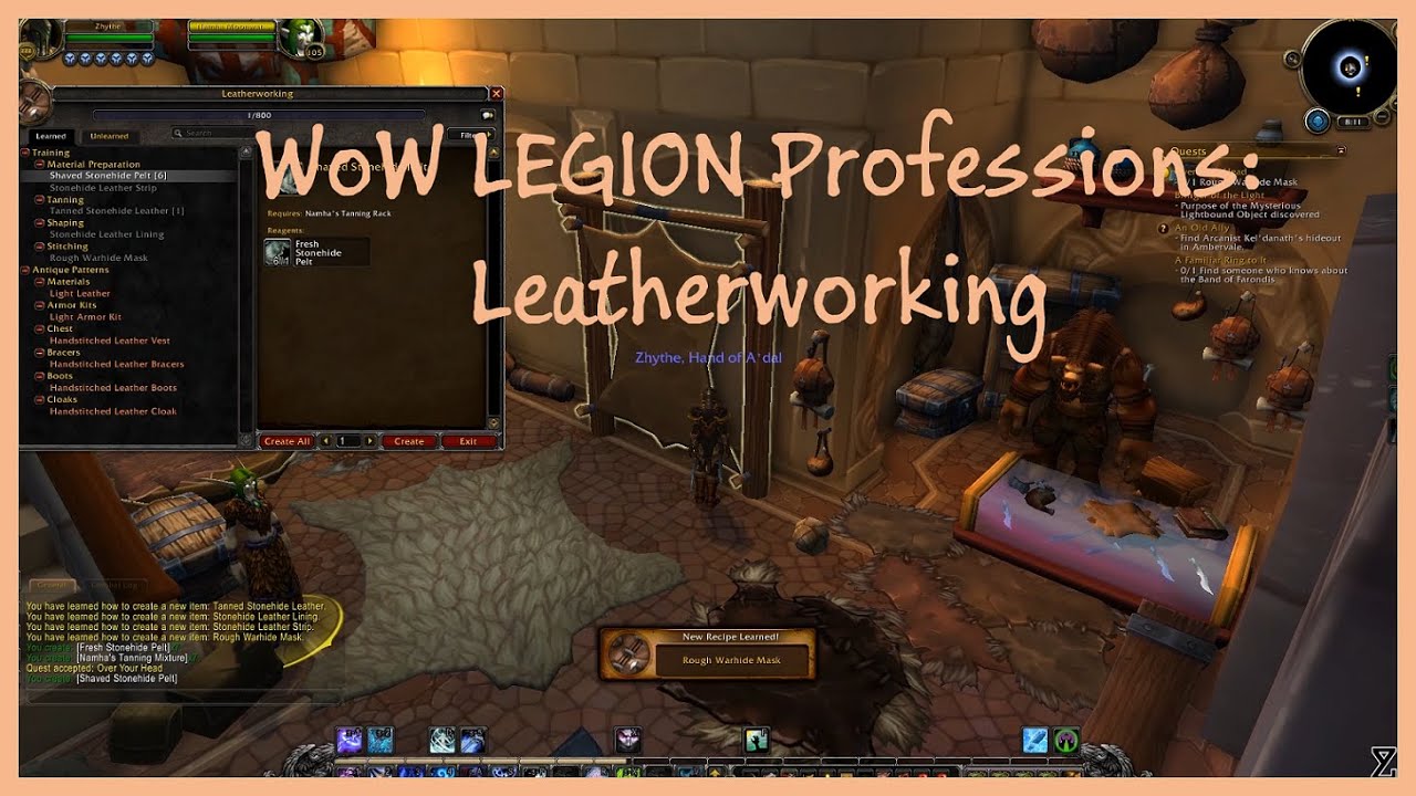 WoW LEGION Professions: Leatherworking