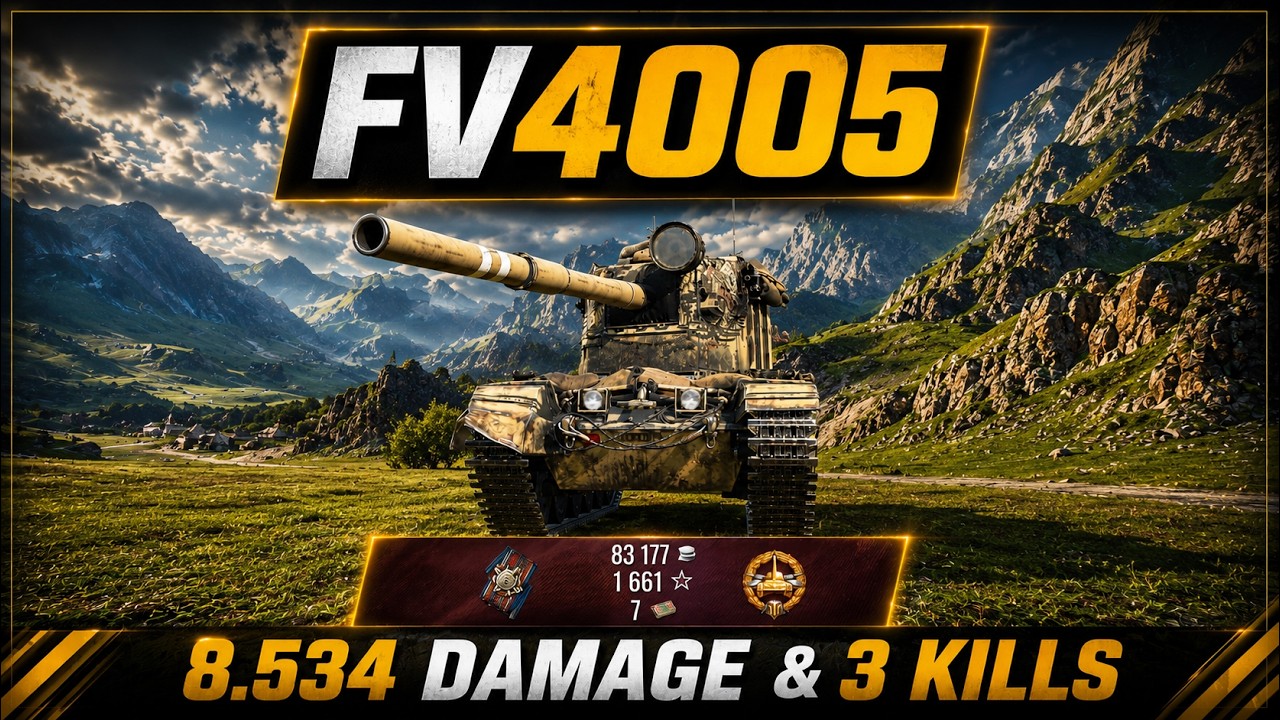 FV4005 &mdash; BIG BOSS 8.534 DAMAGE & 3 KILLS on Nordskar💥| WoT