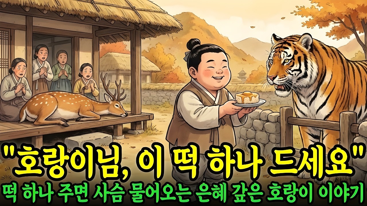 배고픈 호랑이에게 꿀떡을 줬더니? 통통한 소년과 산군이 만든 반전 결말! |야담 |옛날이야기 |민담 |전설 | 설화
