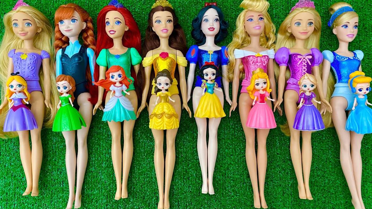 Disney Princess Doll Makeover ~ DIY Miniature Ideas for Barbie - Wig, Dress, Faceup, andMore! DIY