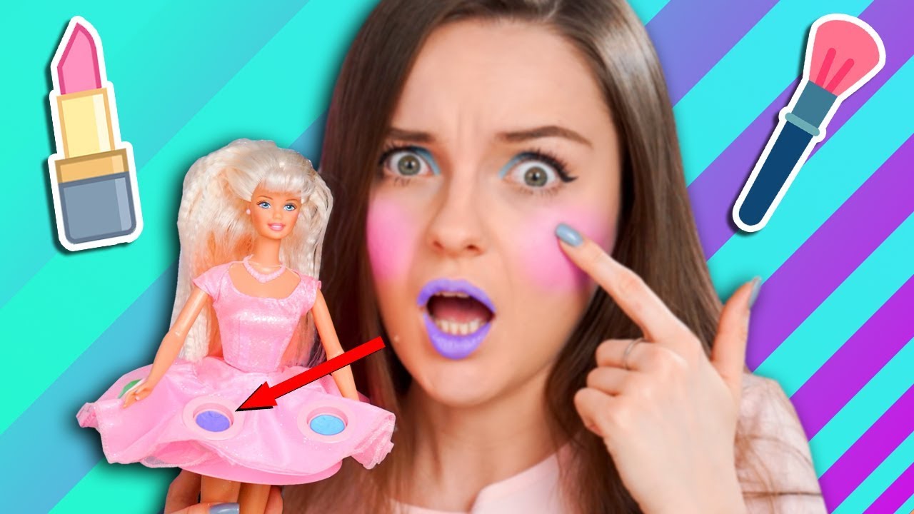 КРАШУСЬ ДЕТСКОЙ КОСМЕТИКОЙ 1997 года! Кукла Twirlin' Make-Up Barbie / Обзор, распаковка