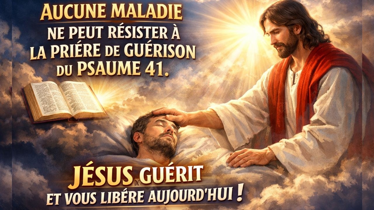 Aucune maladie ne peut résister à la prière de guérison du Psaume 41. Jésus guérit et vous libère...
