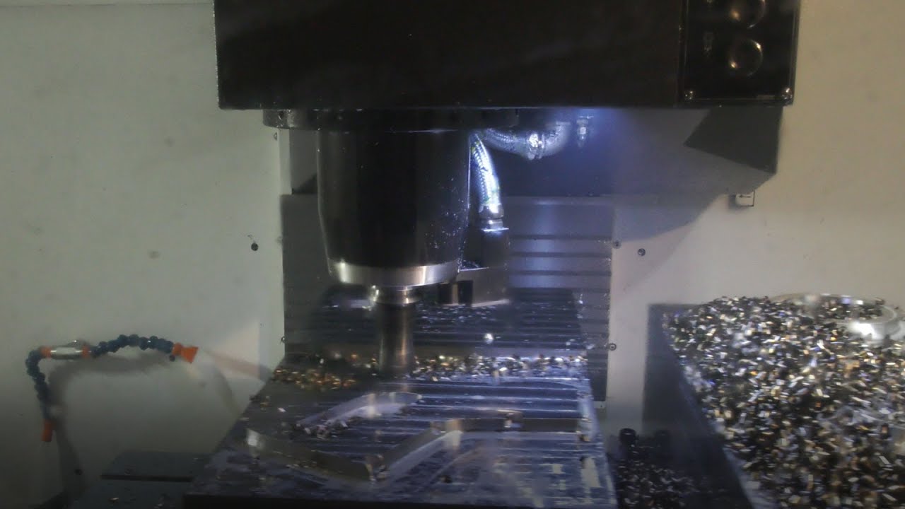 New Mazak VCN 700 cutting demo - hard steel, die box