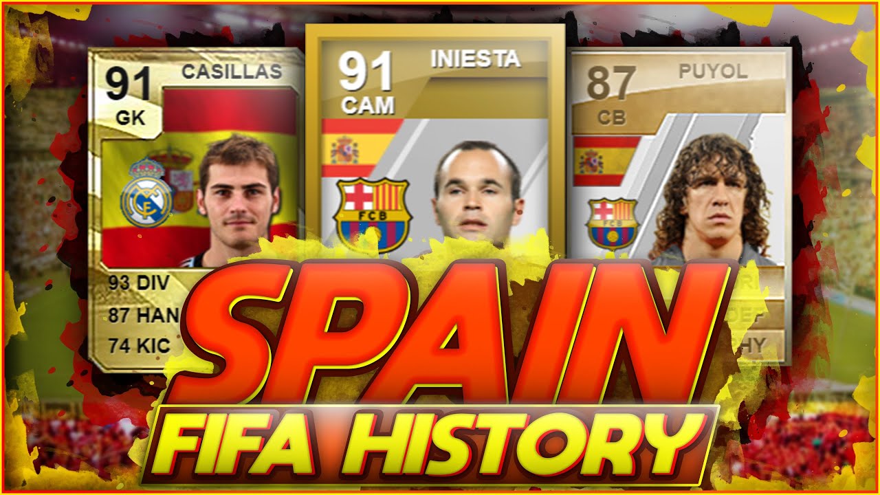 SPAIN FIFA ULTIMATE TEAM HISTORY!! FT. INIESTA, CASILLAS, PUYOL ETC... (FIFA 10-20)