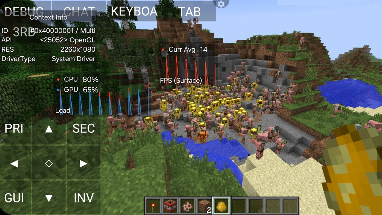 Minecraft Java 1.7.2 Povjav launcher 20250118 no Mediatek helio G99 One Ui 8.0 android 16