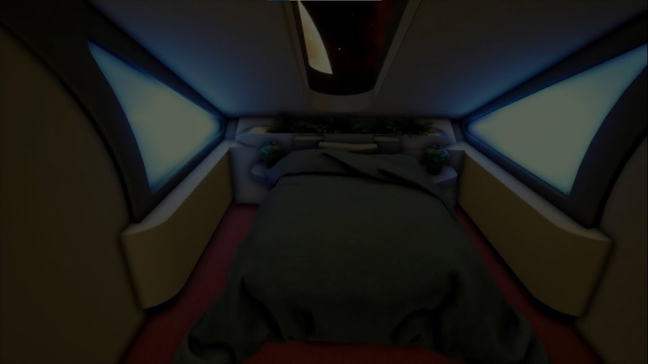 TNG Enterprise Sleeping Quarters| DARK SCREEN | Background Ambience 10 Hours Star Trek Sleep Sounds