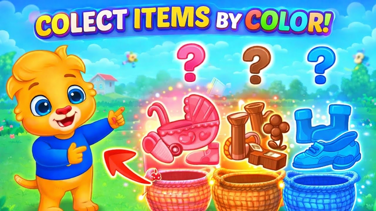 Kids Color Sorting Game 🌈 Learn Colors with Fun Objects | Preschool Learning Video