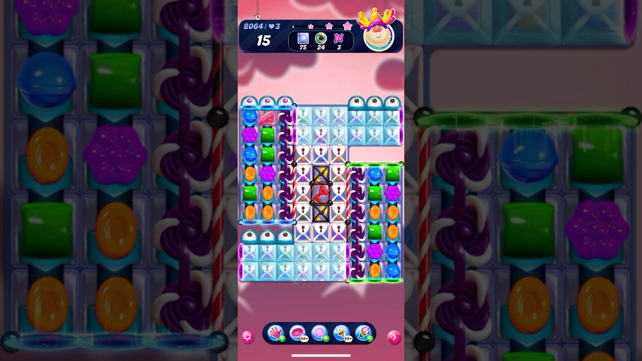 Candy Crush Saga Level 8061 15 moves NO BOOSTERS