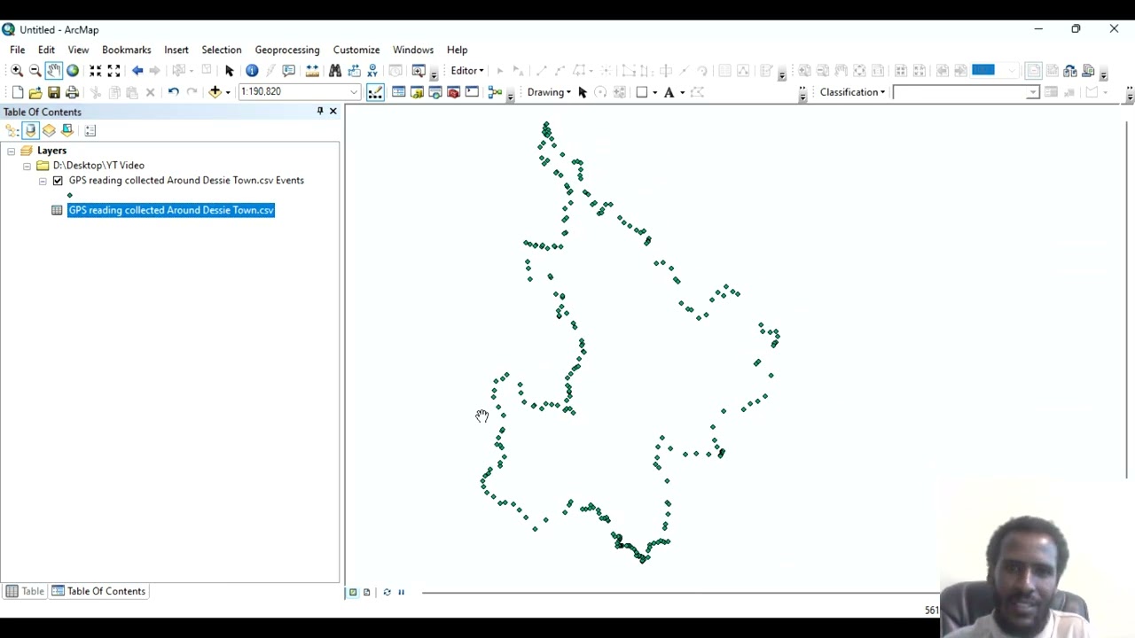 How to convert GPS Reading into line and polygon Using Arc GIS ሙሉ ቪድዮ በአማረኛ