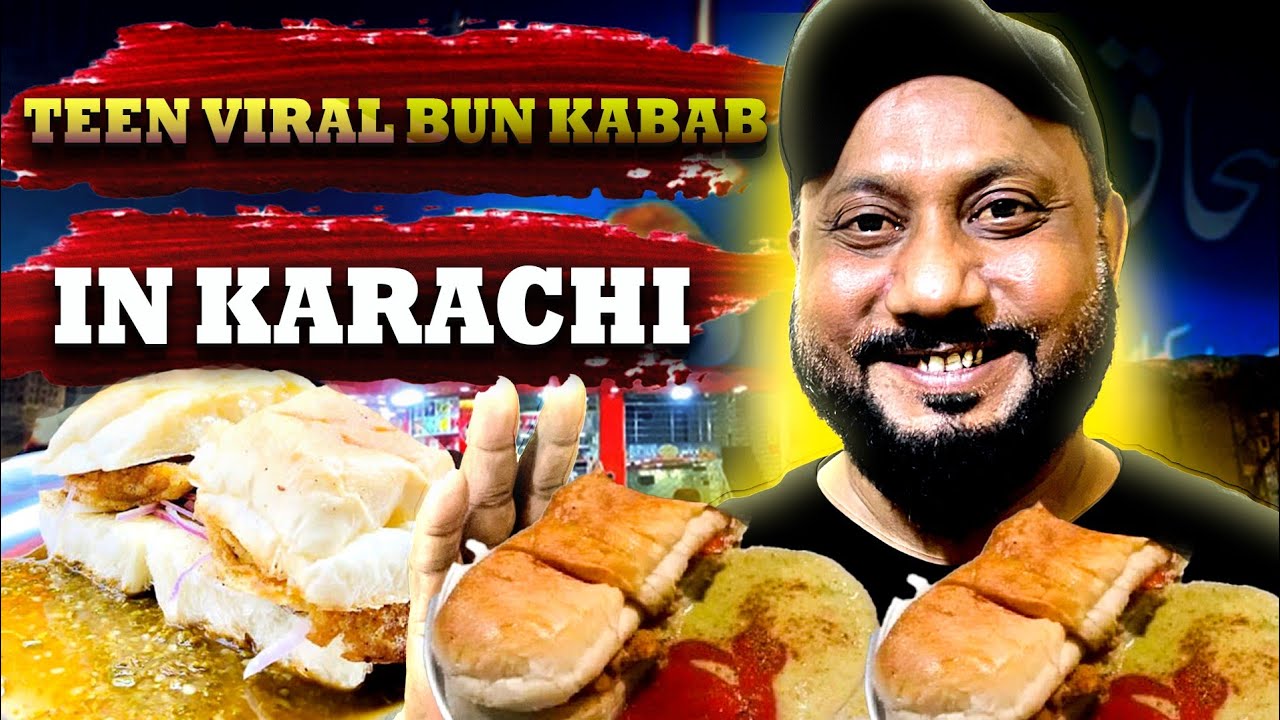 "Teen Bun Kabab Challenge|| IN – Karachi || Food Street || Chatoor Food Vlog ||