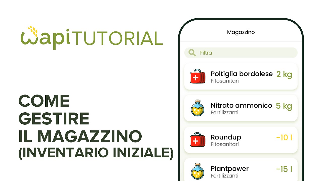 Tutorial - Come gestire il magazzino (inventario iniziale)