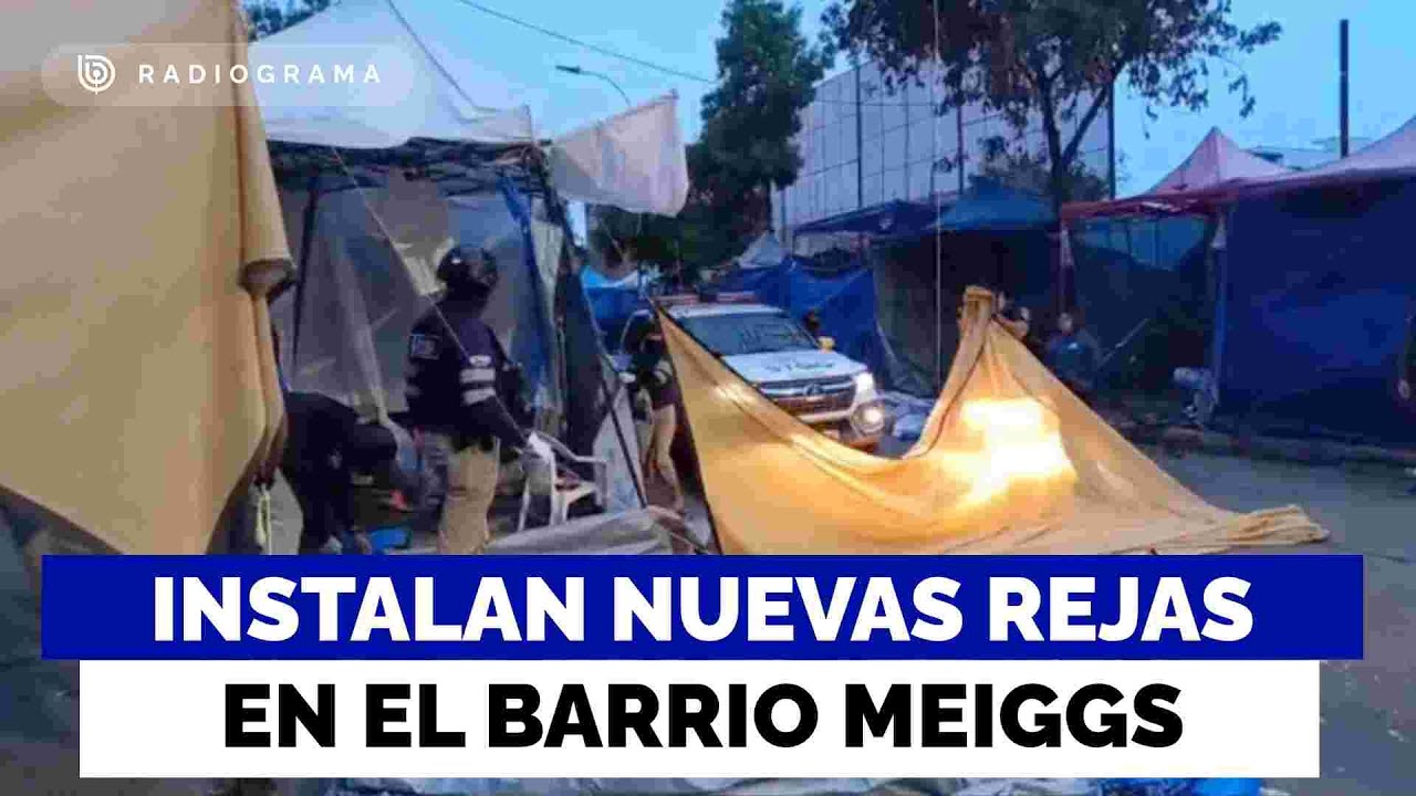 Realizan nuevo operativo para desalojar a toldos azules e instalar rejas en el barrio Meiggs