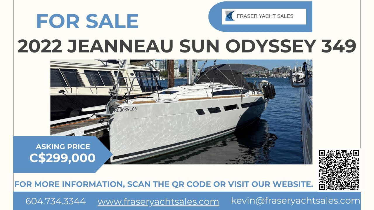 2022 Jeanneau Sun Odyssey 349 Walkthrough | for Sale in Vancouver, BC with Fraser Yacht Sales