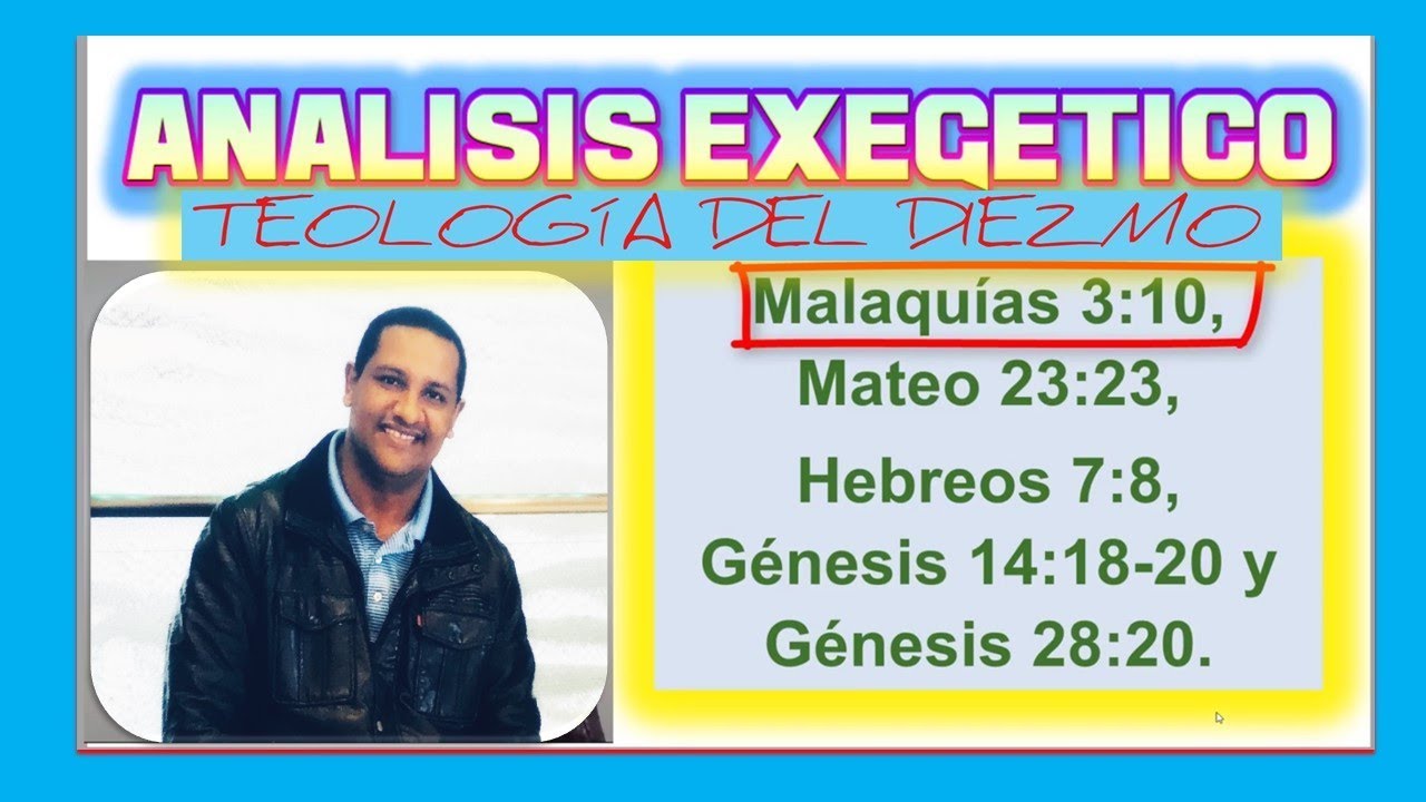 DIEZMO: UN ANÁLISIS BÍBLICO-HERMENÉUTICO