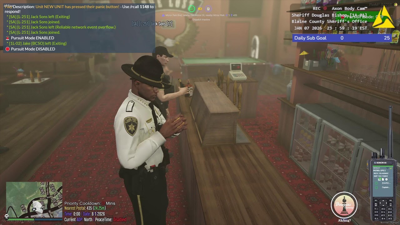 Sheriff Bishop on Patrol!
