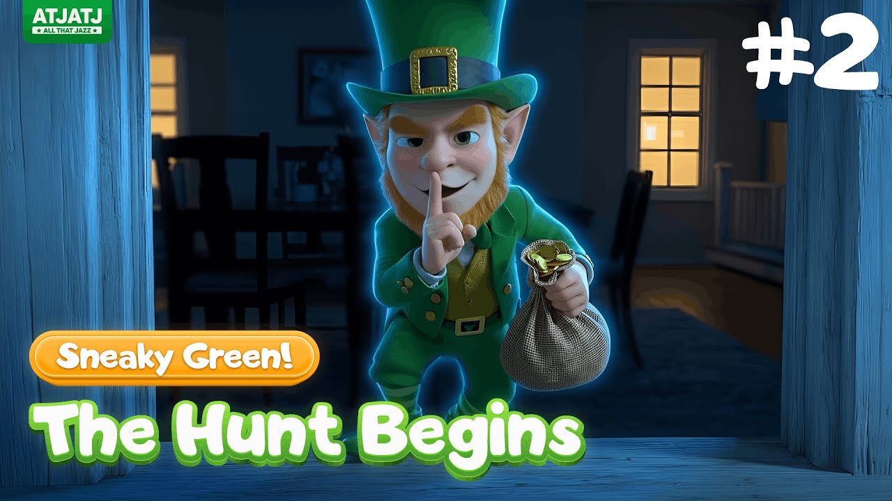 🌈 Sneaky Green | Ep 2: Will He Get Caught? | St.Patrick's Day Cartoon | ATJATJ's Series
