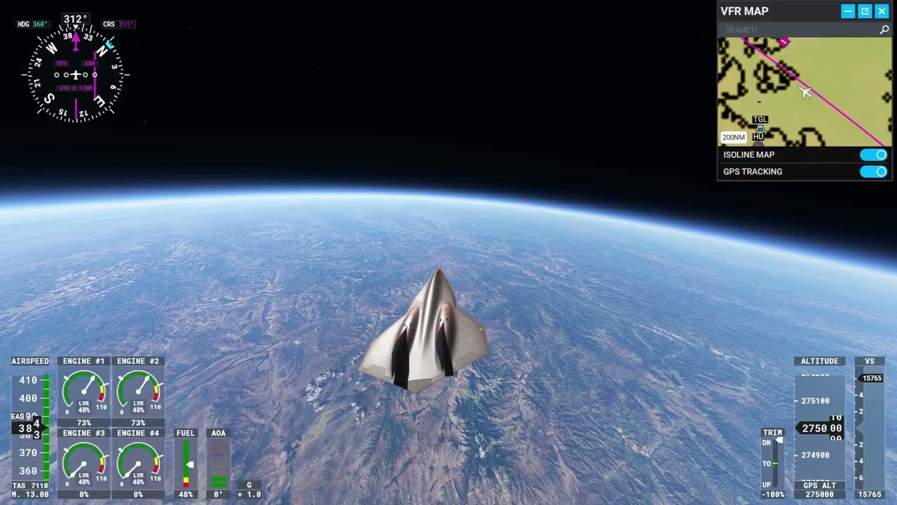 MSFS 2020 Darkstar from Beijing to Milan (9070XT)