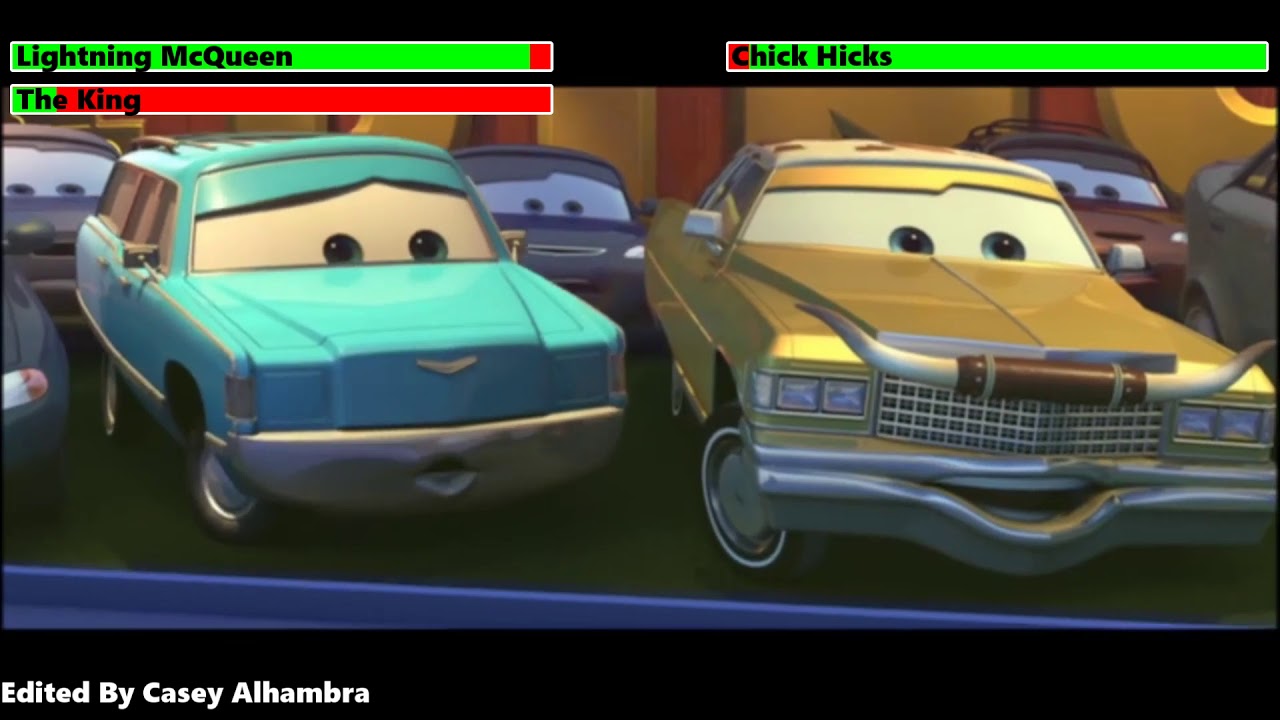 Cars Final Race with healthbars