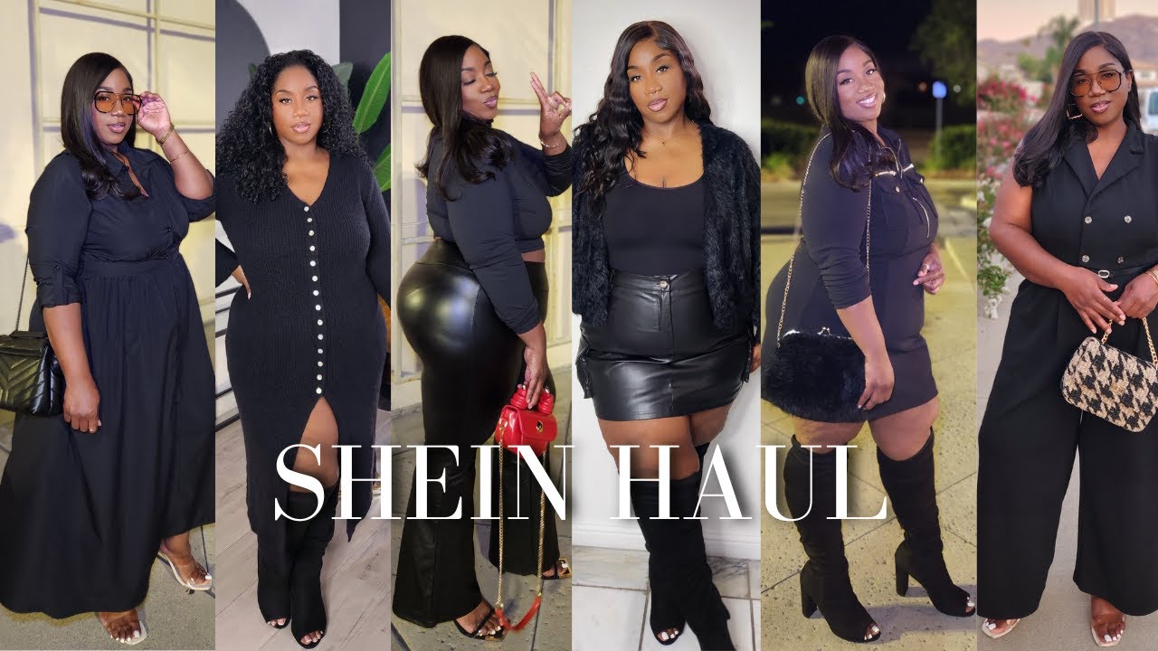POV: Ваш любимый цвет — ЧЁРНЫЙ! *размер плюс* Осенняя коллекция Shein Curve Haul | Truni