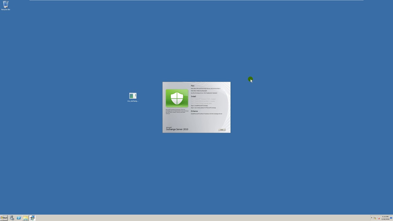Installing Edge transport role on Exchange Server 2010