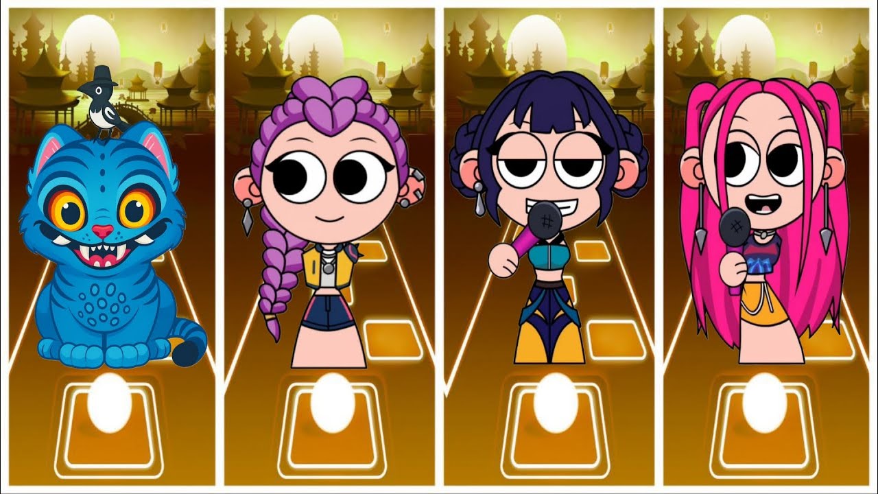 Kpop Demon Hunters: Tiles hop EDM RUSH
