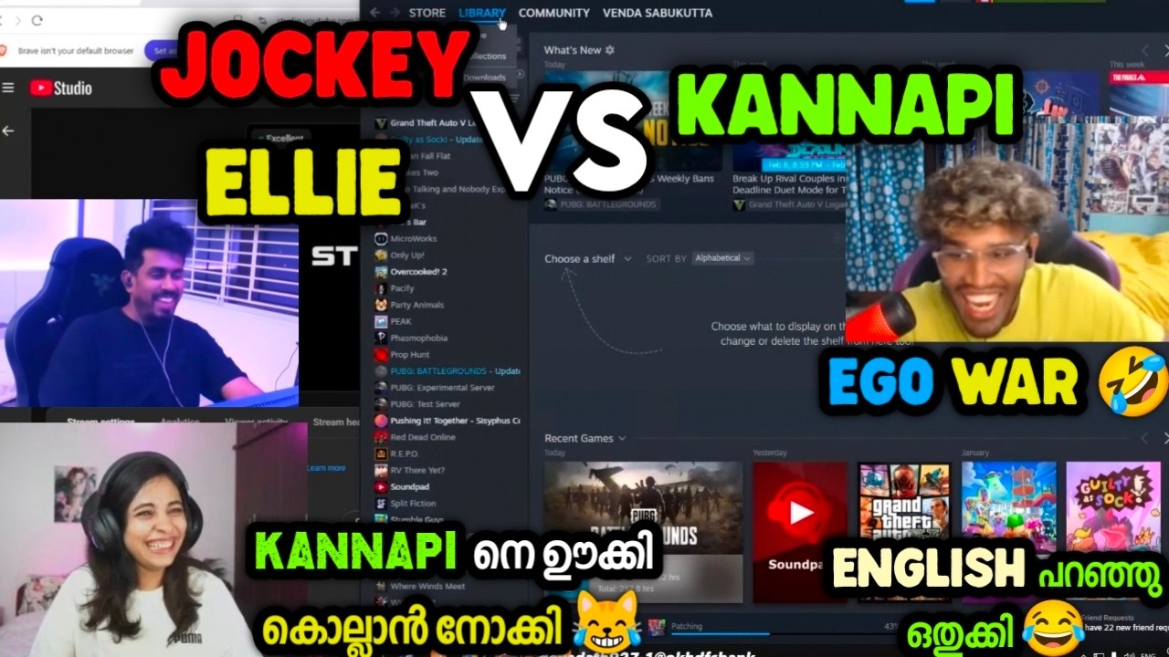 KANNAPI VS JOCKEY & Ellie 🤣KANNAPI നെ ഊക്കി കൊല്ലാൻ നോക്കി 😹EGO WAR 🤣English പറഞ്ഞു ഒതുക്കി 😂ഇജാതി