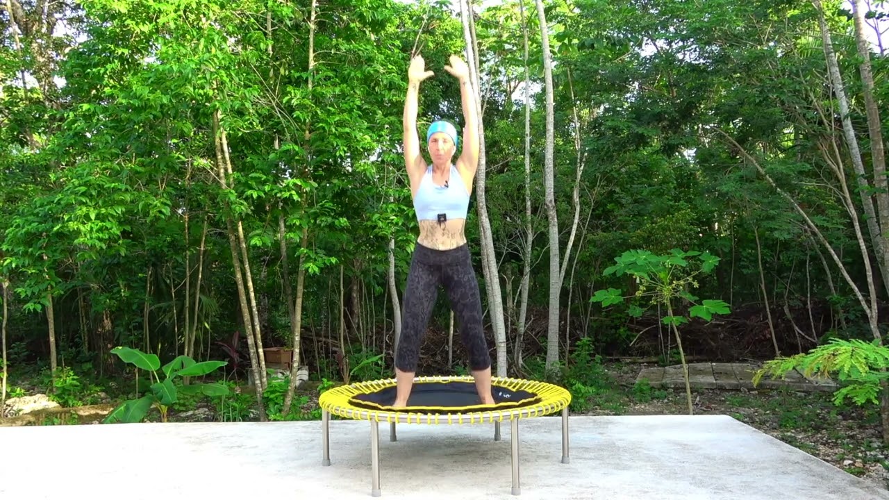 15 Minutes Lymphatic Flush Rebounding on a Bellicon Trampoline. Nov 2024. 120BPM