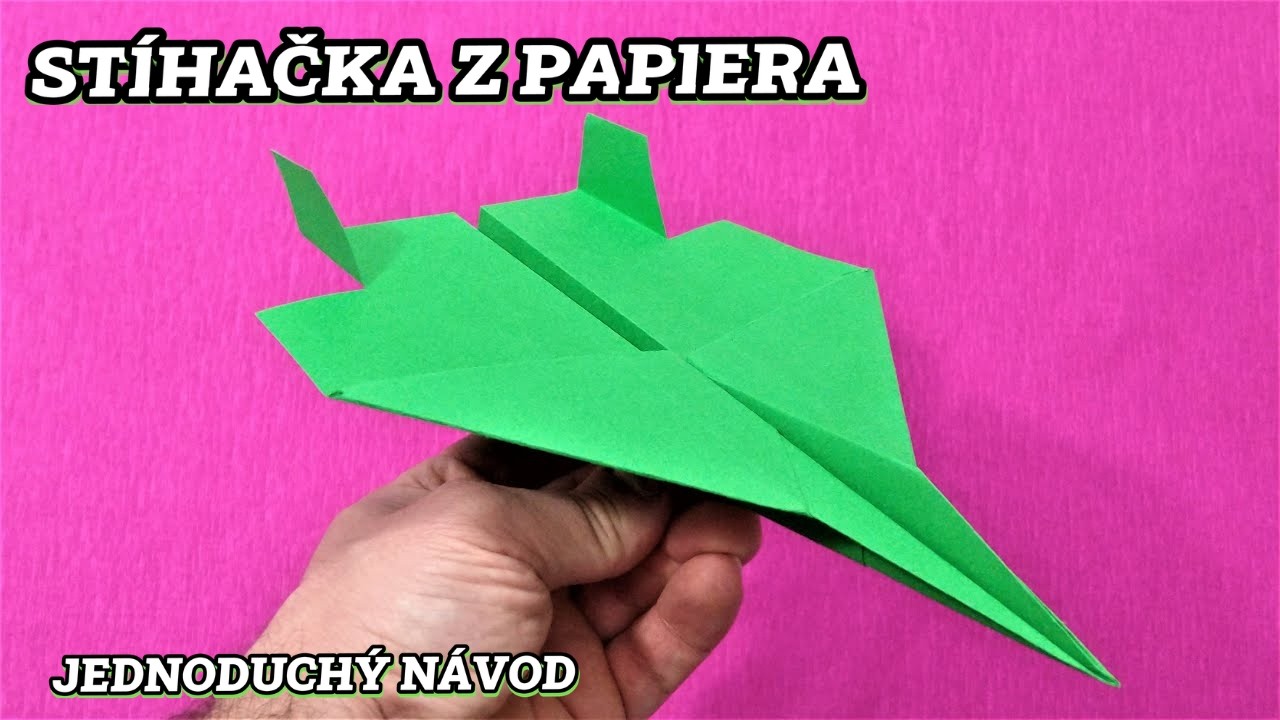 Papierová stíhačka skladacka, zábava pre deti,výrobky z papiera, veci z papiera