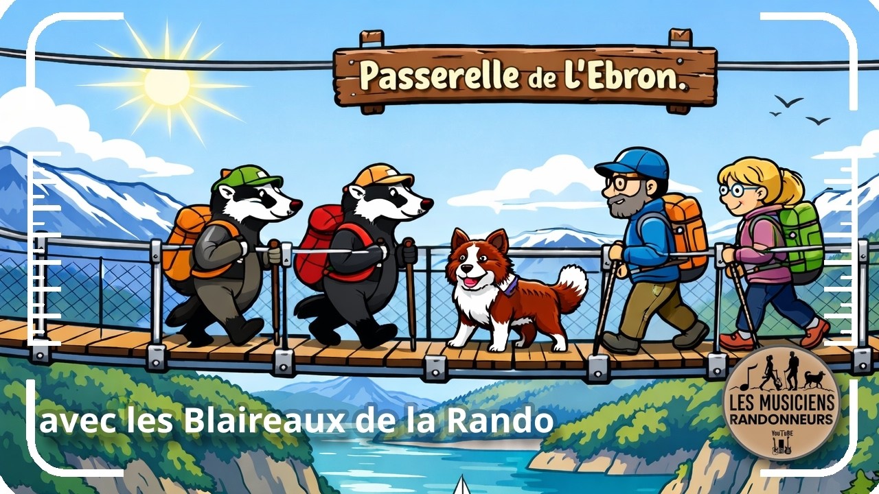 Nouvel An au lac du Monteynard | Passerelle de l’Ebron avec les Blaireaux de la Rando