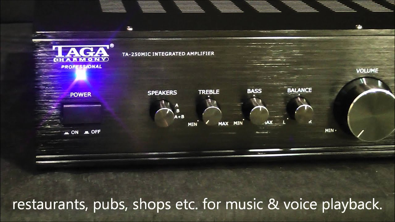 TAGA Harmony - TA-250MIC CI A/B speakers stereo amplifier with microphone input